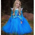 Children's wear girls dress cosplay princess frozen mesh gown