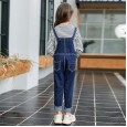 Girl's pants suit two-piece set autumn new girl suit big boy jacket suspenders