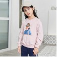 Children's clothing autumn new girl T-shirt long-sleeved round neck printed children's tops