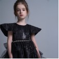 Children's clothing, bright silk princess dress, girl dress, middle school children's banquet, piano performance dress, dress