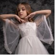 Girls' short-sleeved princess dress, large children's clothing, piano flower girl gauze dress, summer skirt