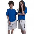 Boys and girls solid color T-shirt short-sleeved summer middle-aged boys and girls wear children's wild cotton T-shirt