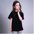 Summer new children's short-sleeved T-shirts boys and girls solid color wild t-shirts big boys knitted cotton shirts