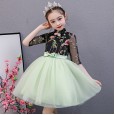 Girls summer dress new style small and medium-sized children's princess skirt fluffy mesh gauze skirt Chinese style girl dress