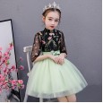 Girls summer dress new style small and medium-sized children's princess skirt fluffy mesh gauze skirt Chinese style girl dress