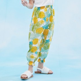 Spring and summer new children's mosquito pants children's clothing fresh printing boys and girls beach pants