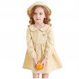 Spring new children's skirt children's spring and autumn children's dress retro small lapel children's dress