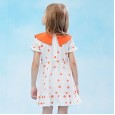 Summer new children's skirt children's clothing color-set doll lapel fresh and playful polka dot girl dress