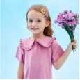 Summer new fresh and playful short-sleeved girl dress children's clothing letter printed POLOT shirt skirt