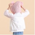 Spring new children's jacket children's clothing cartoon girl cute little ear stitching hooded jacket