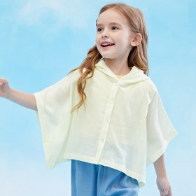 Summer new children's jacket jacquard air-conditioned clothing children's clothing girls hooded sunscreen clothing cardigan