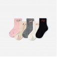 Spring and autumn new 1-7 year old children's socks sweet bowknot girls socks 5 pairs