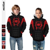 SpiderMan3D digital printing children's clothing hooded sweater autumn new children's baseball uniform
