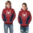 SpiderMan3D digital printing children's clothing hooded sweater autumn new children's baseball uniform