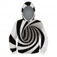 New best selling 3D angular digital printing children's hooded sweater large size loose zipper coat autumn and winter