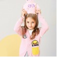 Little yellow duck spring and autumn cartoon printed V-neck wool cardigan cardigan cardigan