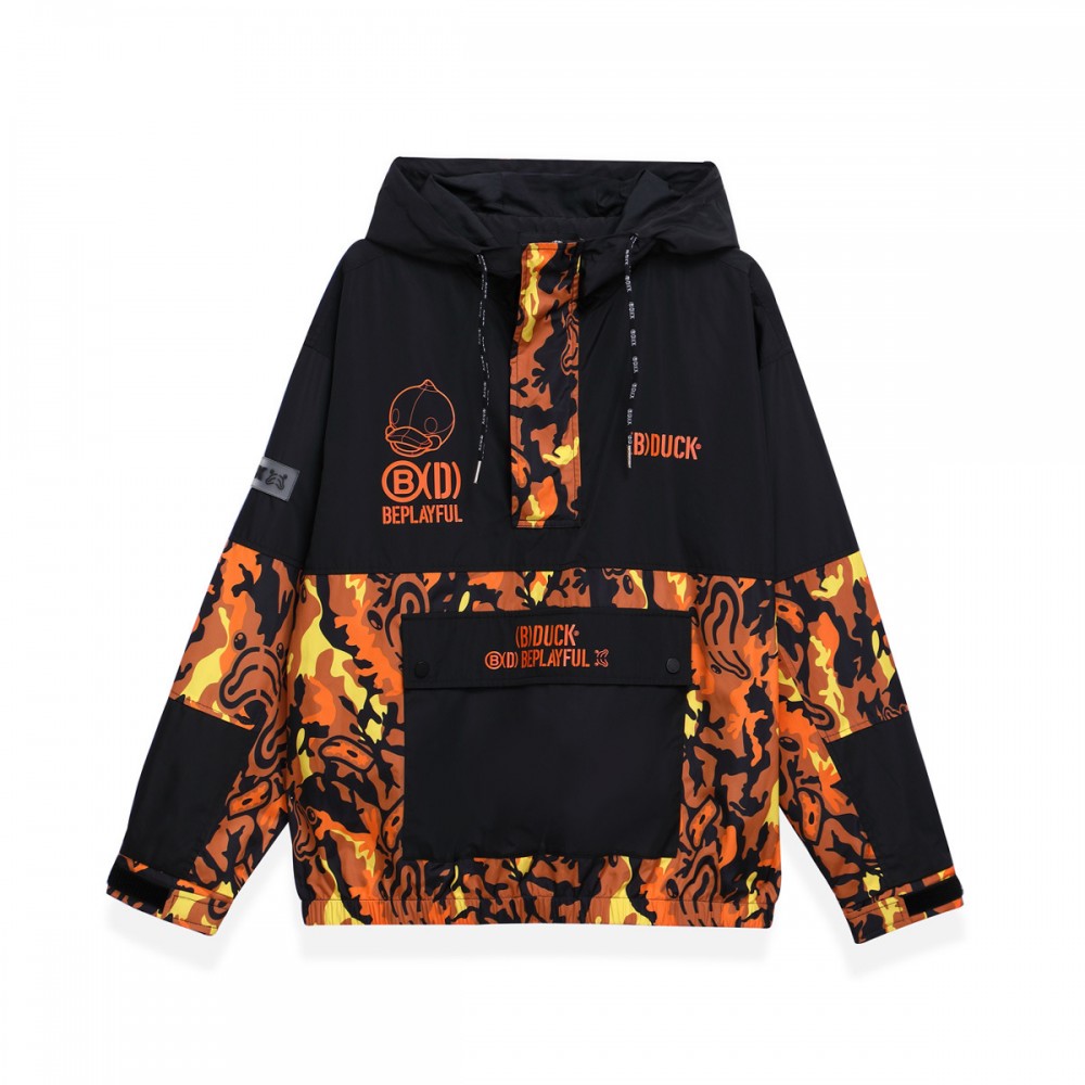 Little yellow duck men's new tide brand sweater coat personality sports men's jacket