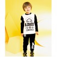 Little yellow duck children's clothing spring and autumn cartoon printing trend boy suit round neck pullover sweater suit