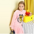 Little yellow duck children's clothing spring and autumn cute duck hooded jacket pleated skirt girls round neck pullover sweater suit