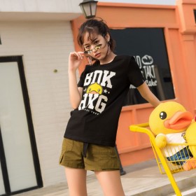 Little yellow duck summer dress new short-sleeved T-shirt women's shirt letter print women T-shirt