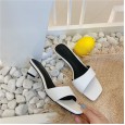 Thick with the word sandals open toe wear sandals and slippers simple half drag female tide