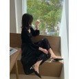 Summer simple wild chain decoration fashion suede high-heeled shallow mouth OL female sandals and slippers