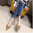 Pointed semi-slipper women's new fashion Baotou Mueller shoes Baotou thin with lazy tow
