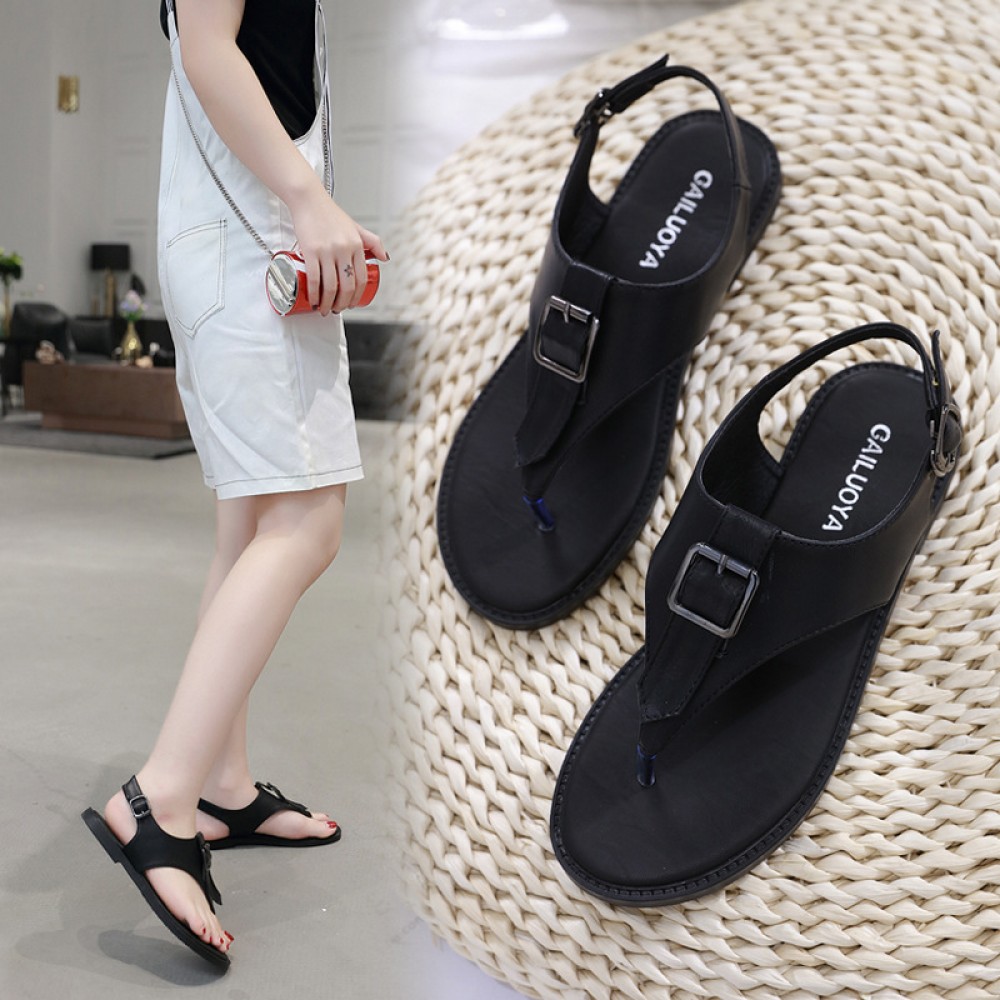 New women's shoes summer fashion wild Roman shoes large size sandals women flat bottom herringbone women sandals