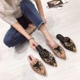 Summer fashion rhinestone fox head wild low heel tide female half slippers women