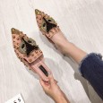 Summer fashion rhinestone fox head wild low heel tide female half slippers women