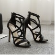 Summer Fashion Hollow Open Toe Stiletto High Heel Roman Open Toe Tide Women's Sandals 760-W9