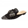 New Muller shoes casual half drag fashion rhinestone bow tie low heel lazy female sandals