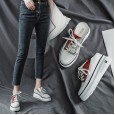 Baotou half slippers female summer new outer wear without heel thick bottom increased lazy sandals small white muffin shoes