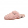 All true rabbit fur shoes autumn and winter new wild diamond pearl half drag