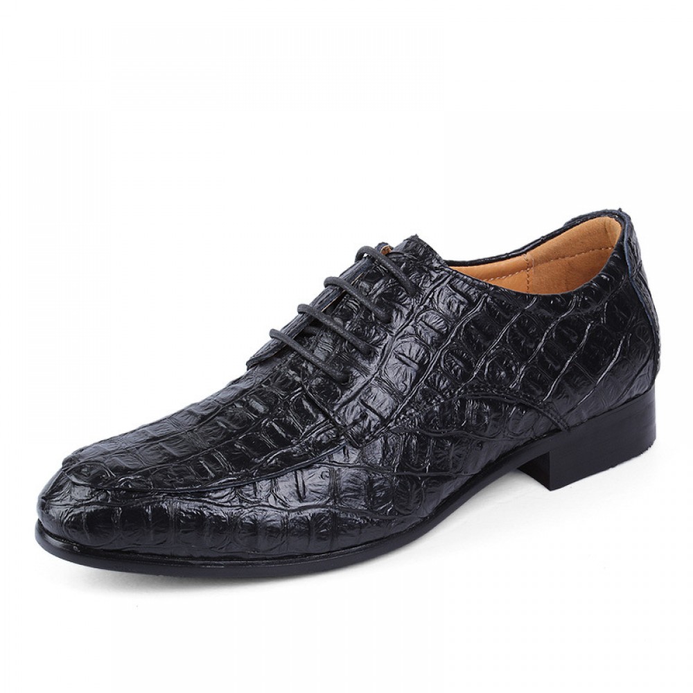 Business casual leather shoes leather pointed crocodile pattern leather shoes large size men's shoes 36-49 50 yards