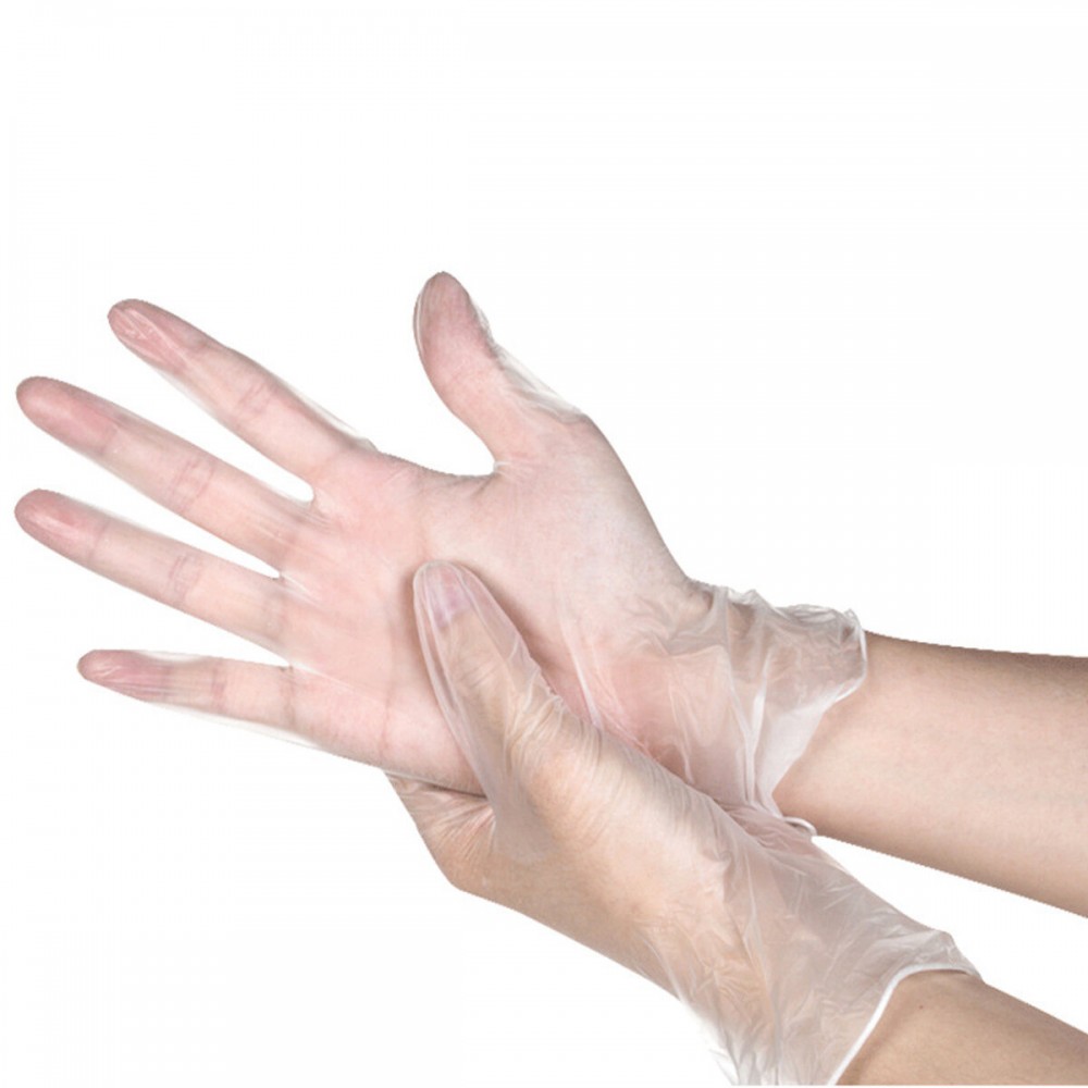 100PCS Disposable PVC Medical Nitrile Gloves Non-slip Beauty Food Rubber Type Work - L 