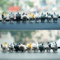 Car Decoration Car Accessories Simulation Cat Doll Kitty Creative Car Center Console Toy Cat Cat Micro Landscape