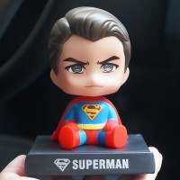 Cartoon car decoration shaking head doll car interior supplies creative trend interior spring shaking head mobile phone holder bracket
