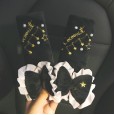 Car interior jewelry creative black velvet bow headrest seat belt shoulder guard four seasons universal seat neck pillow