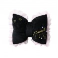 Car interior jewelry creative black velvet bow headrest seat belt shoulder guard four seasons universal seat neck pillow