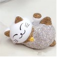 Lucky Cat Car Decoration Creative Diamond Lucky Cat Center Console Decoration Doll Cartoon Car Interior Decoration