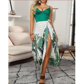 Sleeveless printed dress