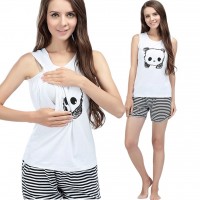Sleeveless shorts suit Nursing wear Sleeveless straight pants suit