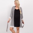 Hot selling solid color maternity dress lace lace stitching seven-point sleeve lace cardigan breastfeeding robe pajamas