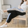 Pregnant women's pants summer thin section wear fashionable tide mother spring and autumn wide leg pants autumn leggings pregnant women trousers autumn clothing