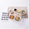 Healthy and environmentally friendly wheat straw children's tableware 7-piece set children's students breakfast dishes kindergarten divided dishes