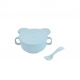 Environmental protection healthy wheat straw children tableware children students breakfast bowl baby tableware with lid bear bowl