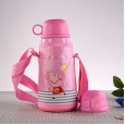 New children's vacuum flask with straw kettle stainless steel creative water cup vacuum insulation cup to send cup cover