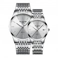 Workplace Business Steel Belt Men's Watch Fashion Casual Calendar Waterproof Quartz Watch Luminous Couple Pair Watch