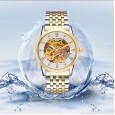 Wallace watch men's automatic mechanical watch waterproof double-sided hollow luminous steel belt fashion trend watch men